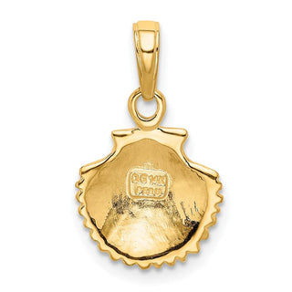10K Yellow Gold Scallop Shell Pendant 10K2968