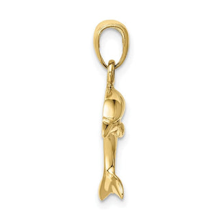 10k Yellow Gold Dolphin Pendant 10k3012