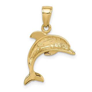 10k Yellow Gold Dolphin Pendant 10k3012