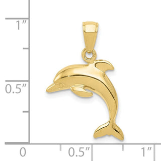 10k Yellow Gold Dolphin Pendant 10k3012