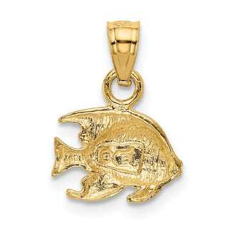 10K Yellow Gold Fish Pendant
