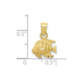 10K Yellow Gold Fish Pendant