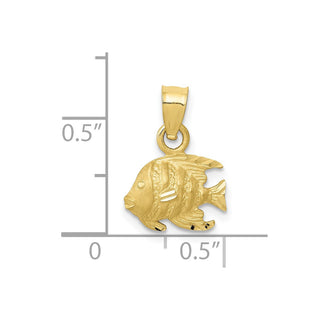 10K Yellow Gold Fish Pendant