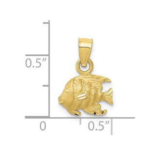 10K Yellow Gold Fish Pendant