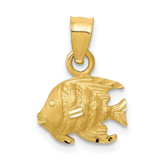 10K Yellow Gold Fish Pendant