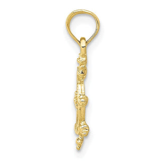 10k Yellow Gold Ship Wheel Pendant