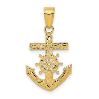 10K Yellow Gold Mariners Cross Pendant