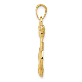 10k Yellow Gold Anchor w/Rope Pendant