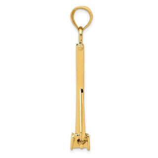 10K Yellow Gold 3D Moveable Anchor Pendant