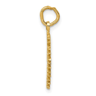 10K Yellow Gold Flaming Sun Charm
