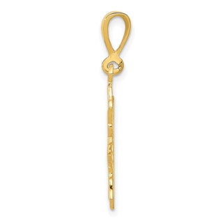 10K Yellow Gold Sun Charm 10K3197