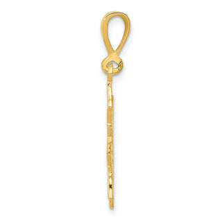 10K Yellow Gold Sun Charm 10K3197