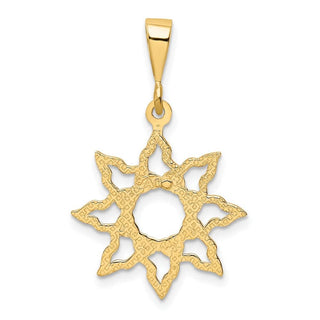 10K Yellow Gold Sun Charm 10K3197