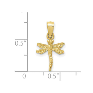 10K Yellow Gold Dragonfly Pendant