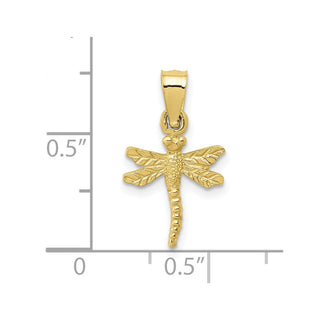 10K Yellow Gold Dragonfly Pendant