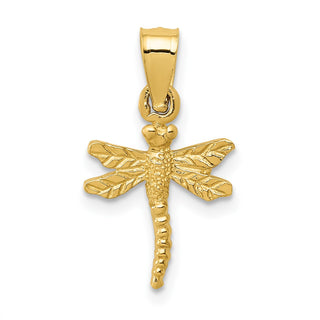 10K Yellow Gold Dragonfly Pendant