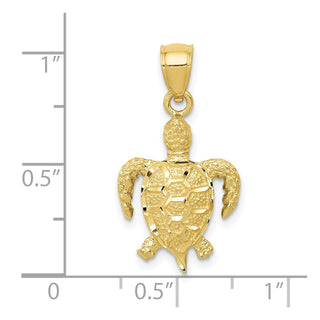 10K Yellow Gold Turtle Pendant