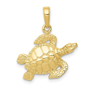 10k Yellow Gold Turtle Pendant 10k3308