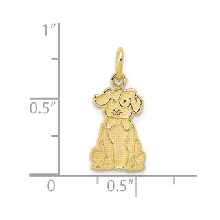 10K Yellow Gold Puppy Charm