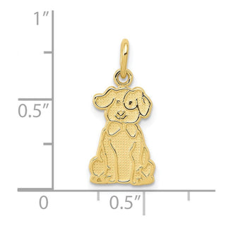 10K Yellow Gold Puppy Charm