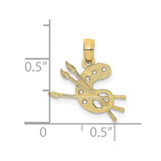 10K Yellow Gold Paint Pallet Charm