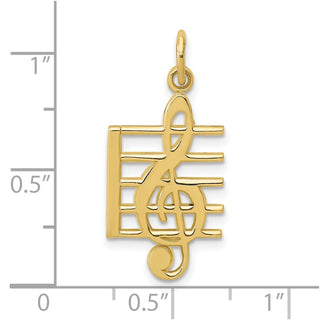 10K Yellow Gold Music Note Charm