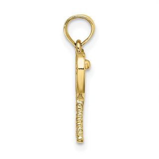 10k Yellow Gold Tennis Racquets Pendant