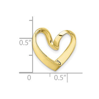 10k Yellow Gold Polished Heart Slide 10k3977