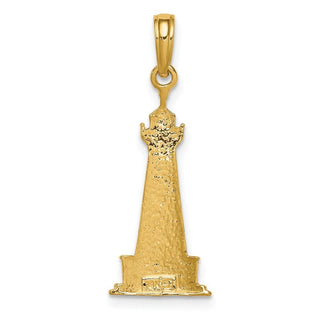 10K Yellow Gold and Rhodium-plating Cape Hatteras Lighthouse Pendant