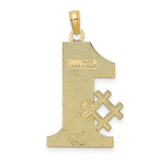 10k Yellow Gold #1 Dad Pendant 10k4730