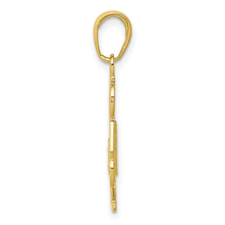10k Yellow Gold #1 Dad Pendant 10k4732