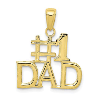 10k Yellow Gold #1 Dad Pendant 10k4734