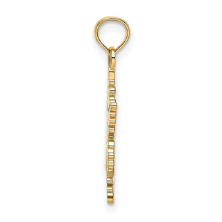10K Yellow Gold Polished Snowflake Charm