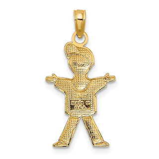 10K Yellow Gold Polished Full Body Boy Charm