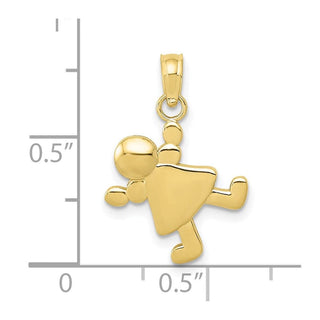 10K Yellow Gold Little Girl Charm