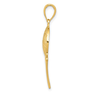 10k Yellow Gold Basketball and Net Pendant