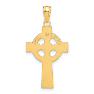 10k Yellow Gold Celtic Cross with Eternity Circle Pendant 10k5048