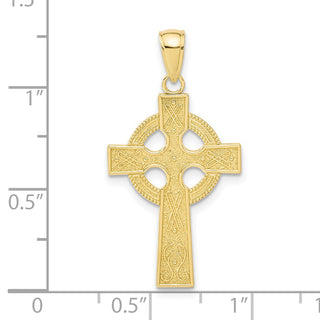10k Yellow Gold Celtic Cross with Eternity Circle Pendant 10k5048