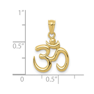 10K Yellow Gold Polished Om Symbol Pendant 10K5437