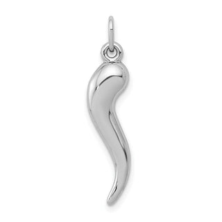 10k White Gold Italian Horn Charm 10K5927