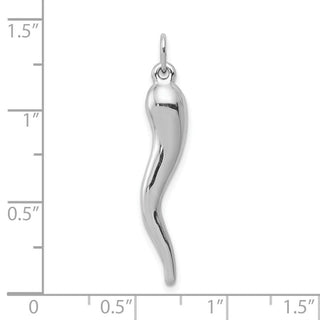 10k White Gold Italian Horn Charm 10K5928