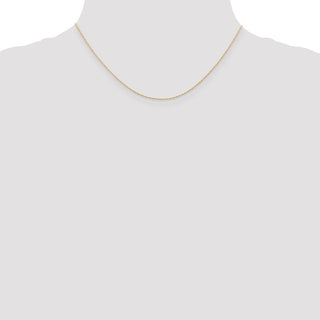 16" 10K Rose Gold .5mm Carded Cable Rope Chain