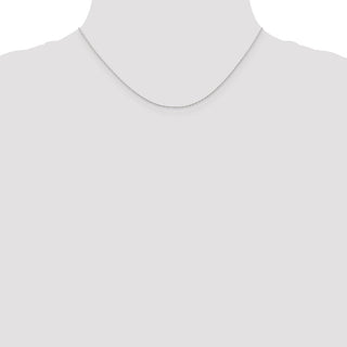 16" 10k White Gold .5mm Carded Cable Rope Chain