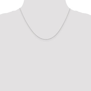 18" 10k White Gold .5mm Carded Cable Rope Chain