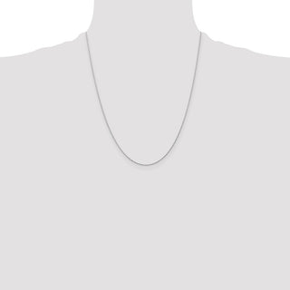 22" 10k White Gold .5mm Carded Cable Rope Chain