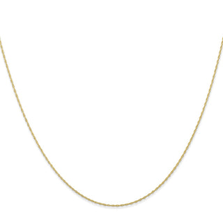 20" 10k Yellow Gold .5mm Carded Cable Rope Chain