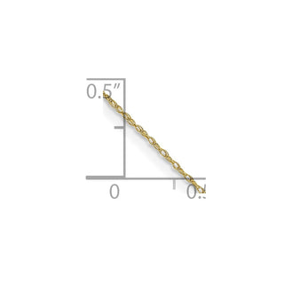 18" 10K Yellow Gold .5 mm Cable Rope Chain