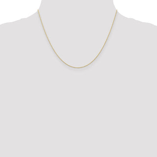 18" 10k Yellow Gold .5mm Carded Cable Rope Chain