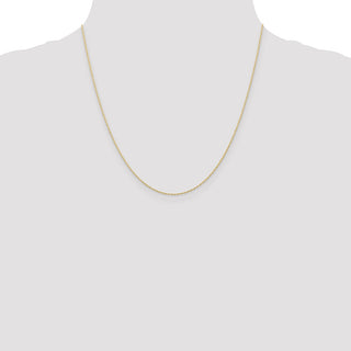 20" 10k Yellow Gold .5mm Carded Cable Rope Chain