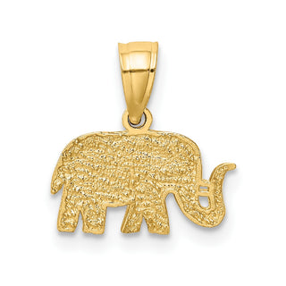10K Yellow Gold Polished Elephant Pendant